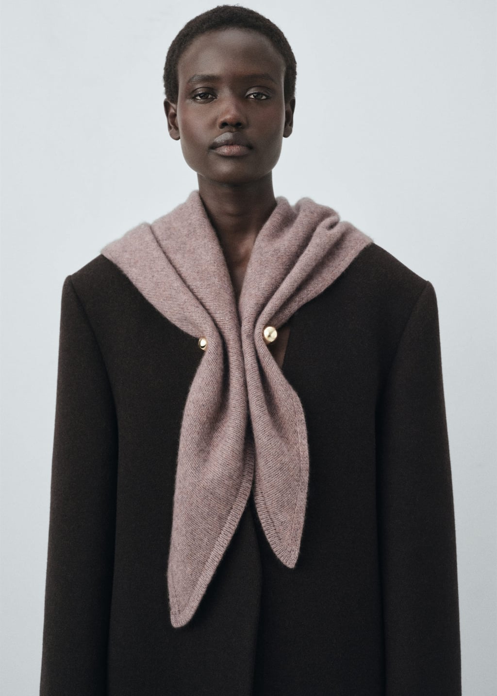 Mango Cashmere-blend Knitted Shawl Medium Brown