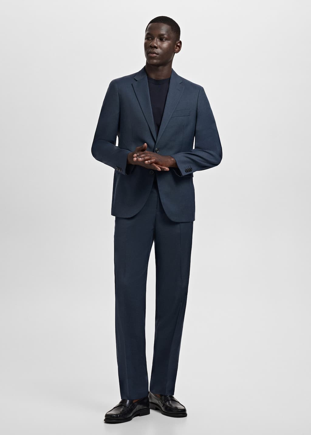 Mango Man Pantalon De Costume Regular Fit Bleu Marine - Homme - 46 -  In Blue
