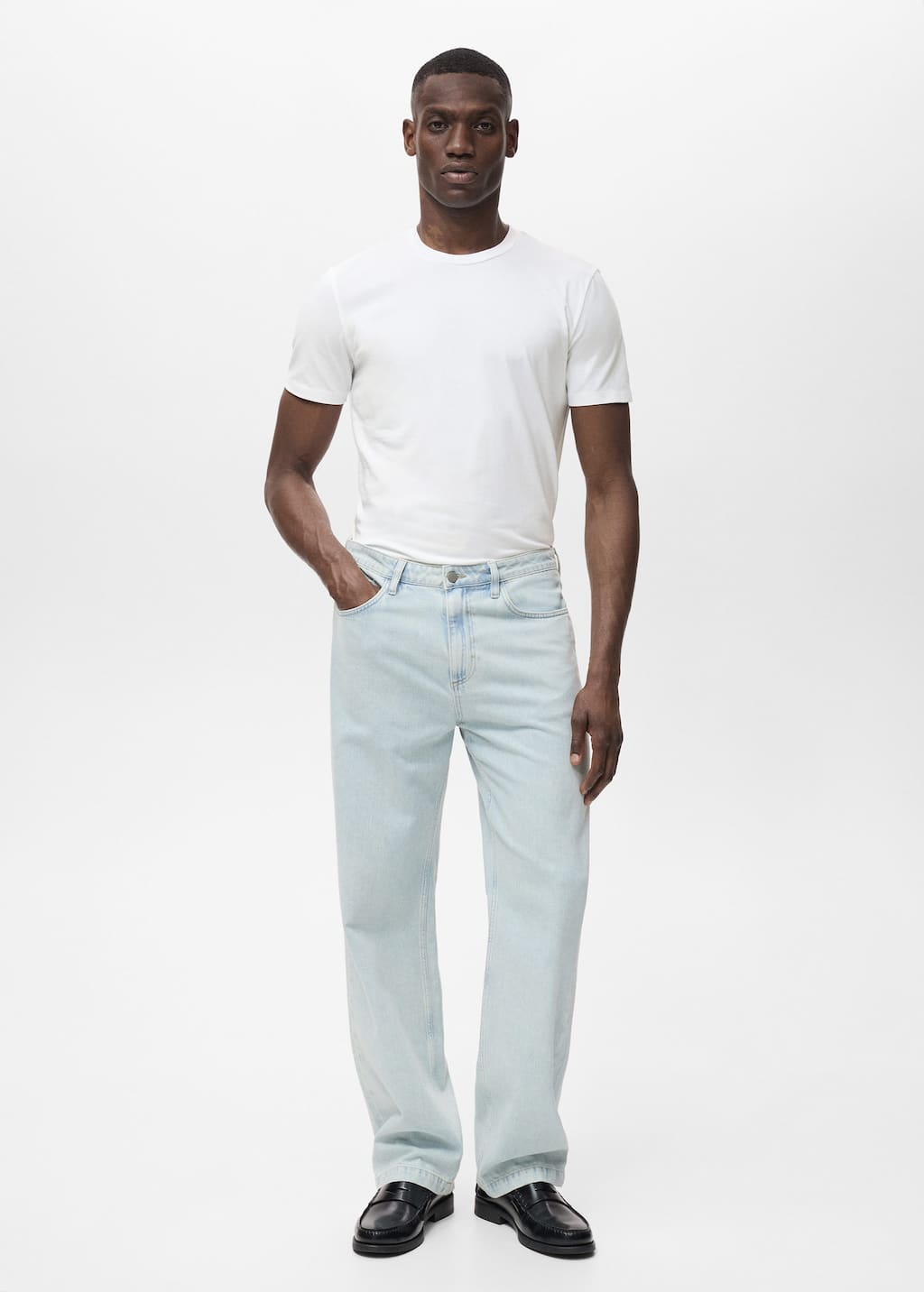 Mango Man T-shirt Coton Stretch Blanc - Homme - Xl -