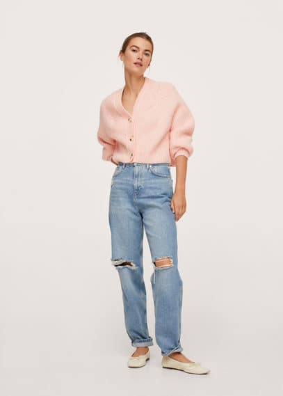 mango cropped cardigan