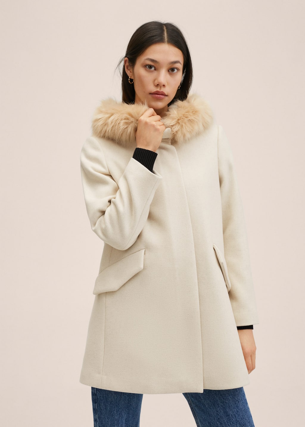 mango hooded coat