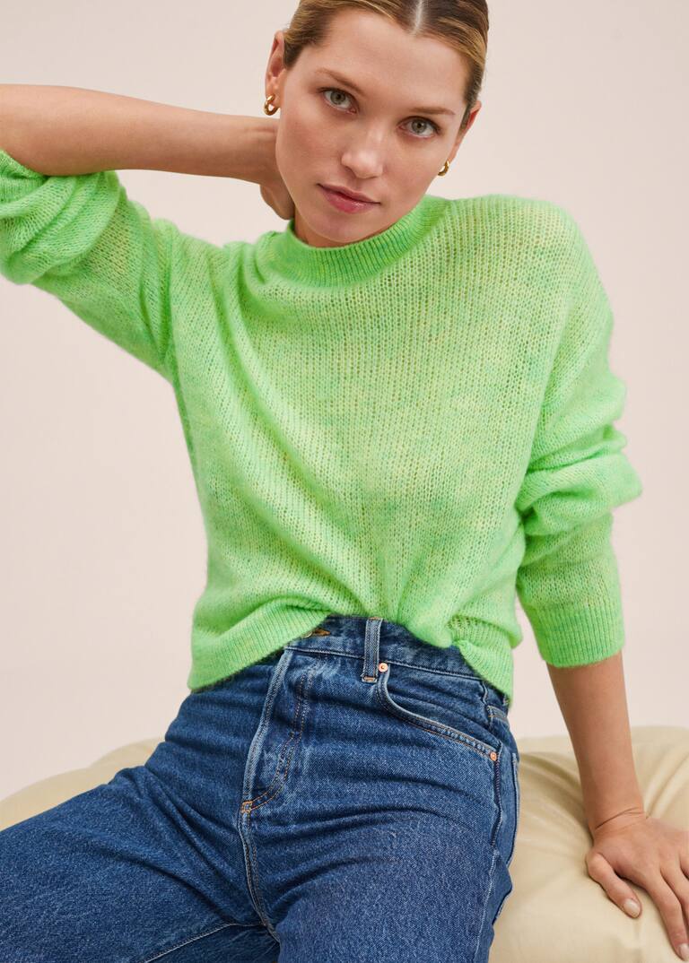 Perkins neck knitted sweater Women MANGO OUTLET USA