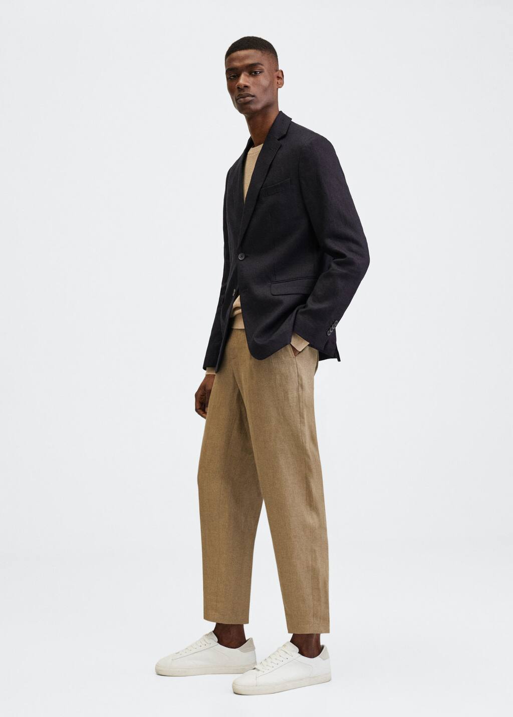 men's beige blazer jacket