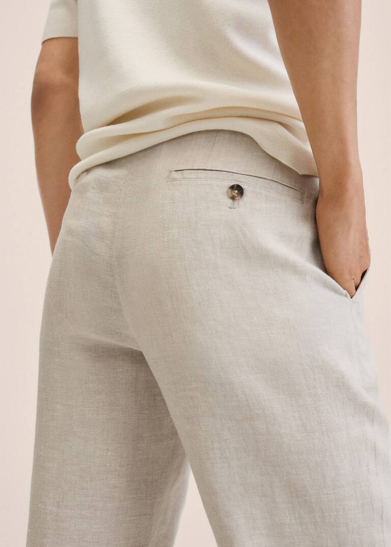 Slimfit linen pants Men MANGO OUTLET USA