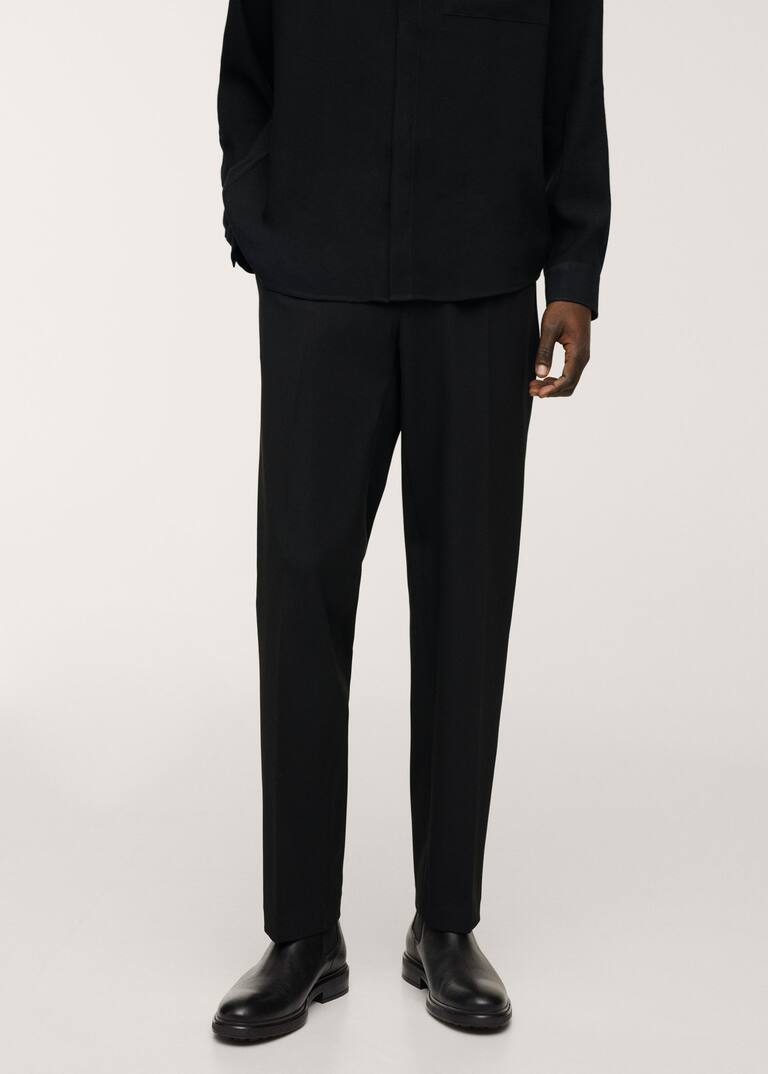 Loosefit pleated pants Men Mango Man USA