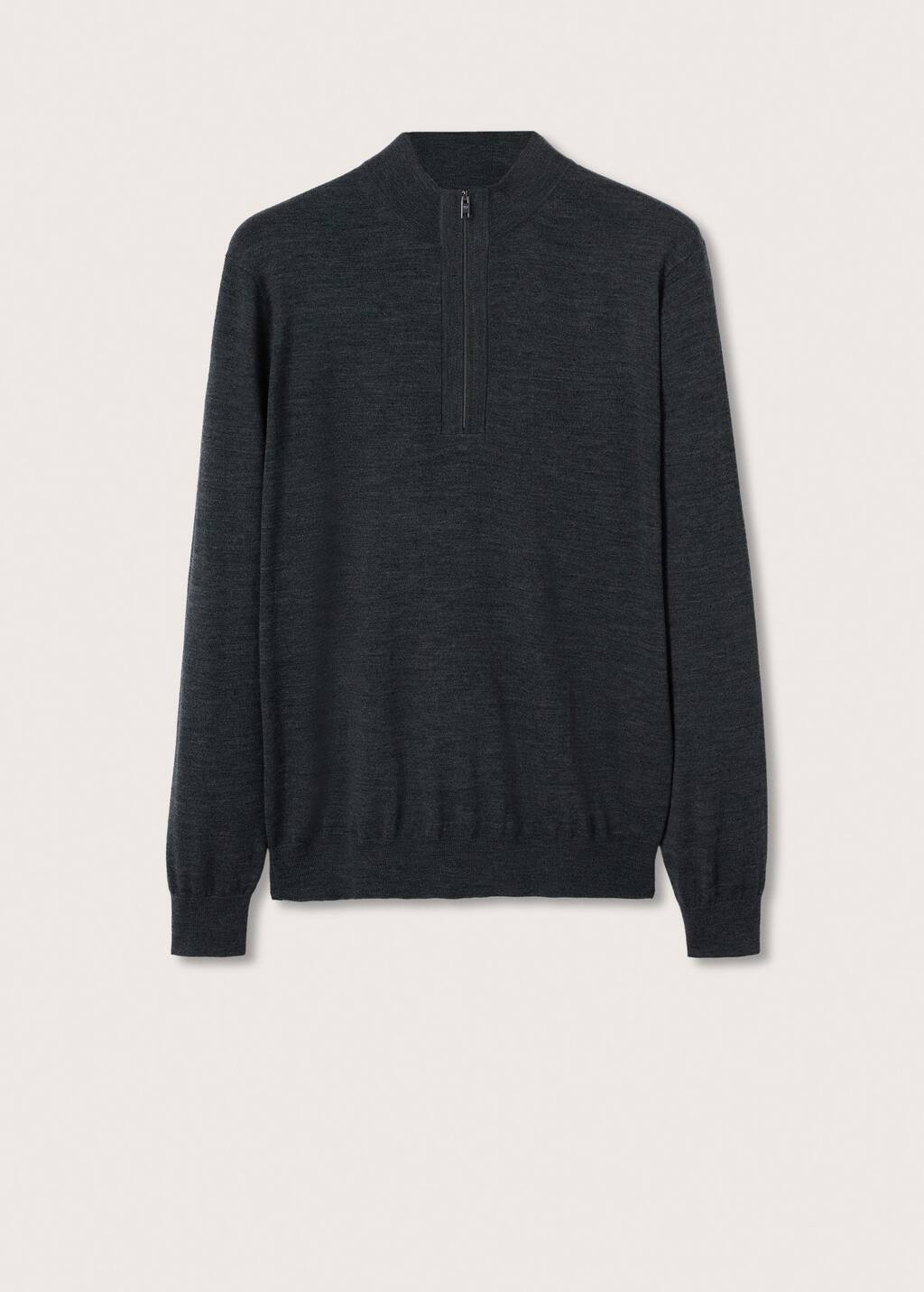 Mango Wool zip neck jumper 27010610 95