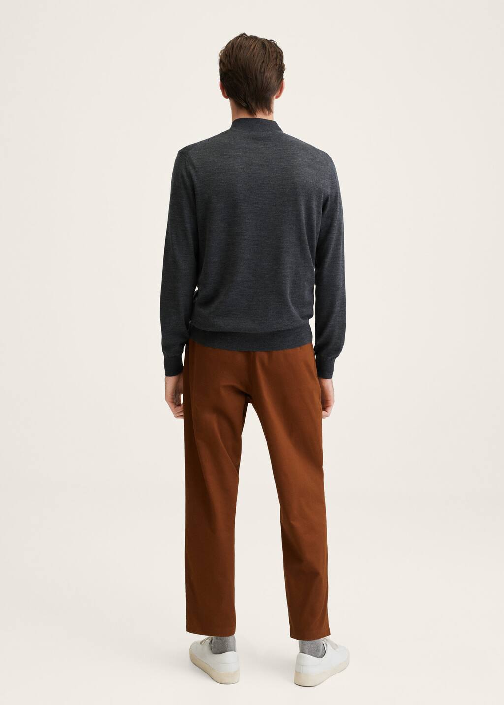 Mango Wool zip neck jumper 27010610 95