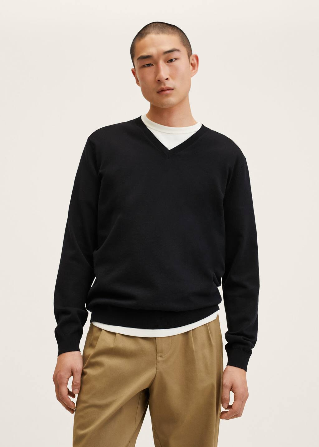 v neck sweater mango