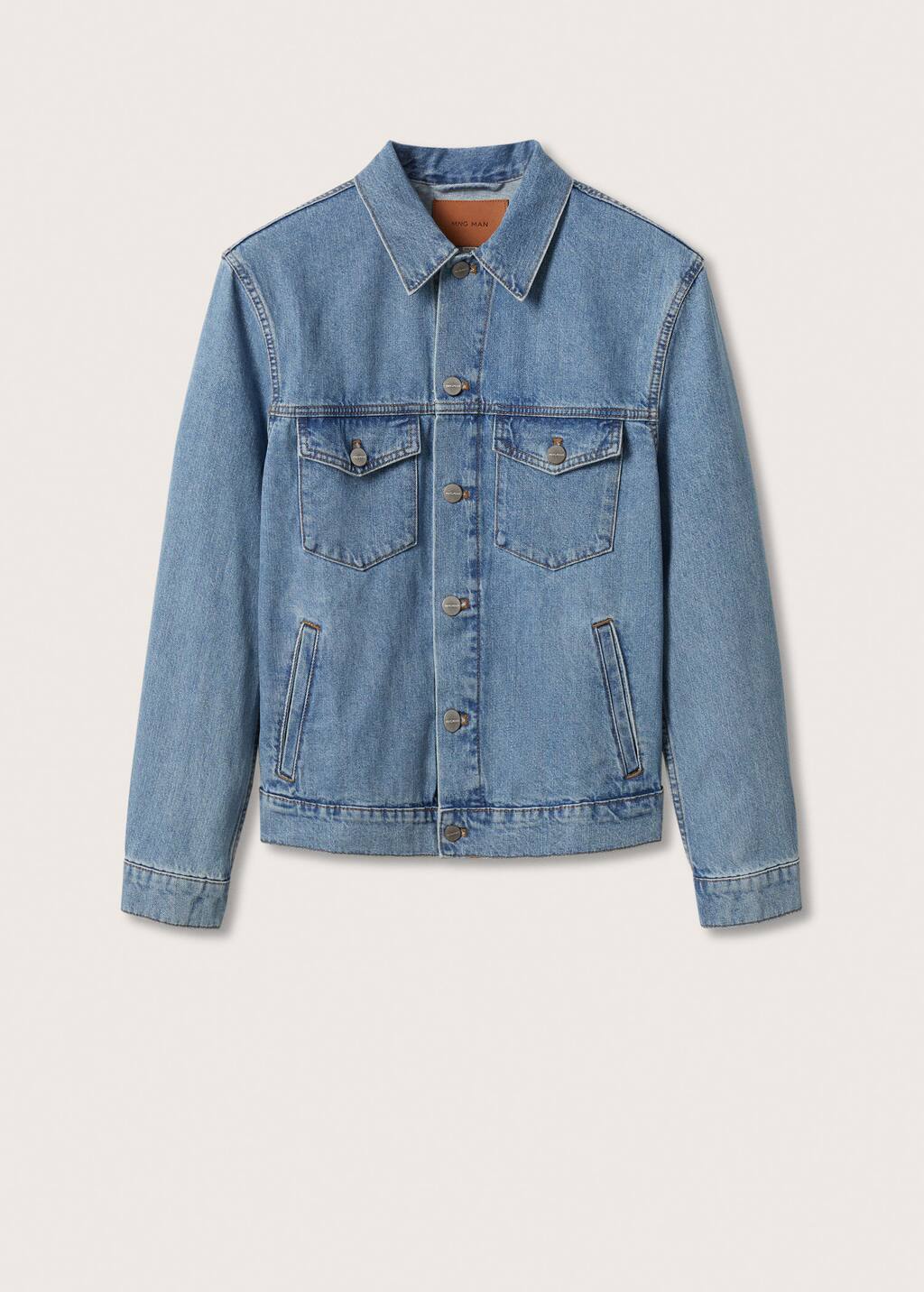 medium wash denim jacket