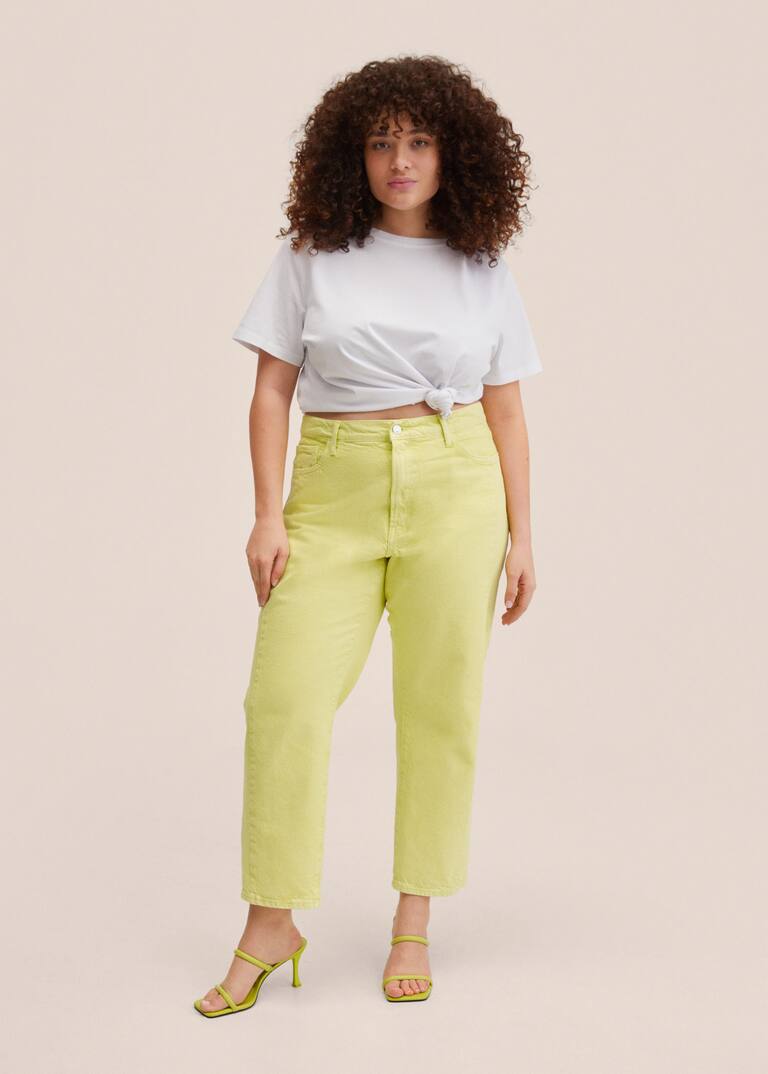 Color straight jeans Women Mango USA