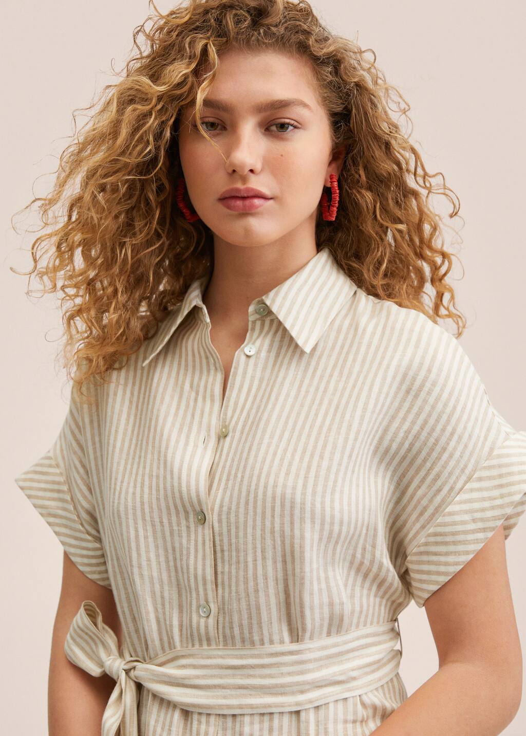 Mango 100 linen shirty dress 27017106 05