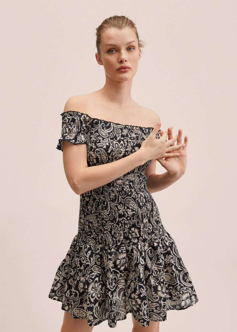 Printed cotton dress Women MANGO OUTLET USA