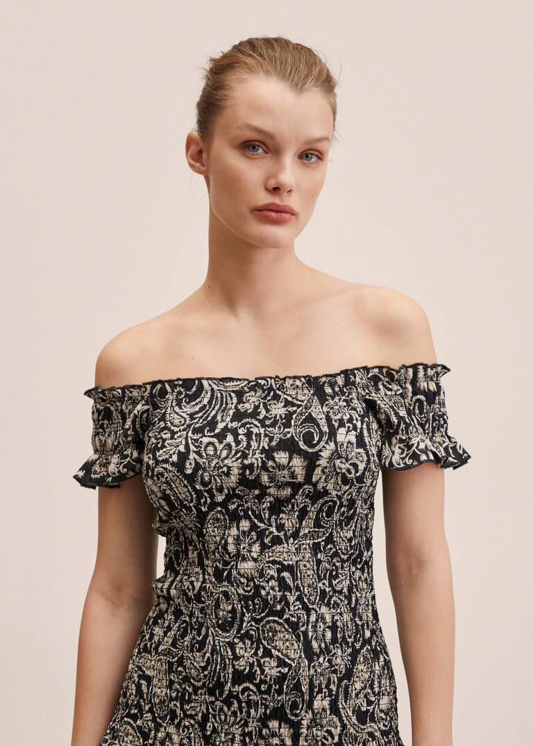 Printed cotton dress Women MANGO OUTLET USA