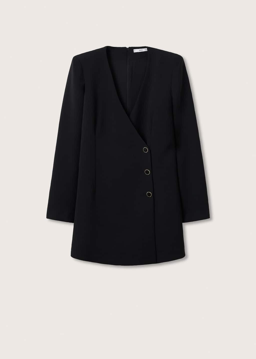 mango buttoned wrap dress