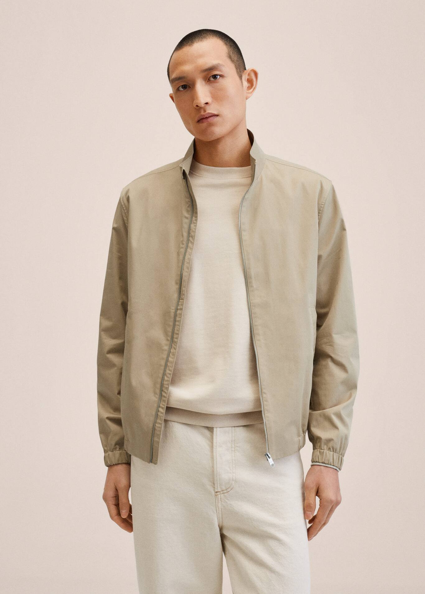 Zipper cotton jacket Men MANGO OUTLET USA