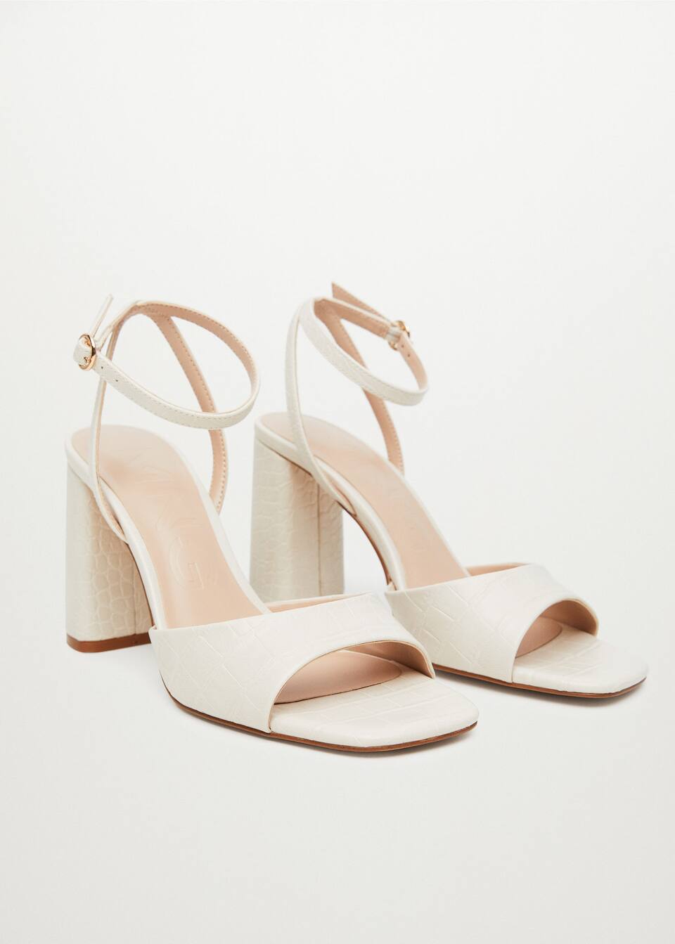 Ankle-cuff heeled sandals - Medium plane