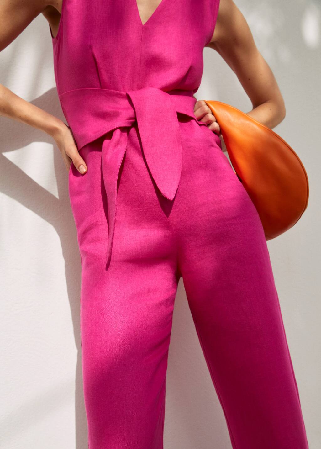 Mango 100 linen jumpsuit 27027108 88