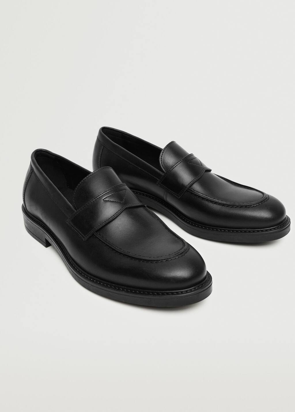 Leren penny loafers - Heren | Mango Man Suriname
