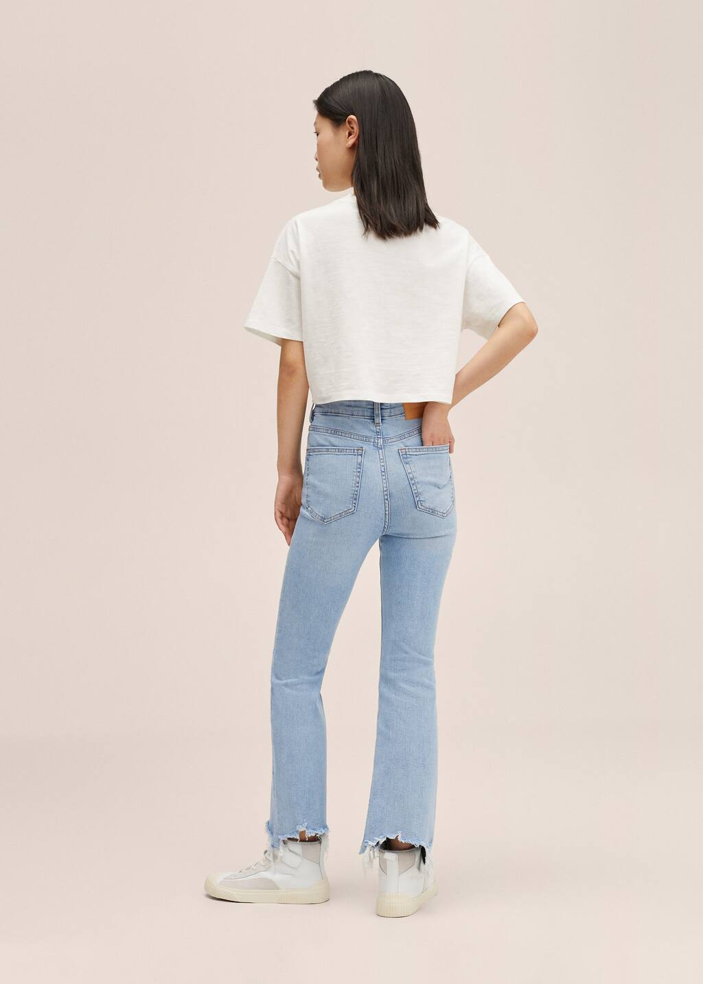 Mango Frayed hem bootcut jeans 27032513 TM