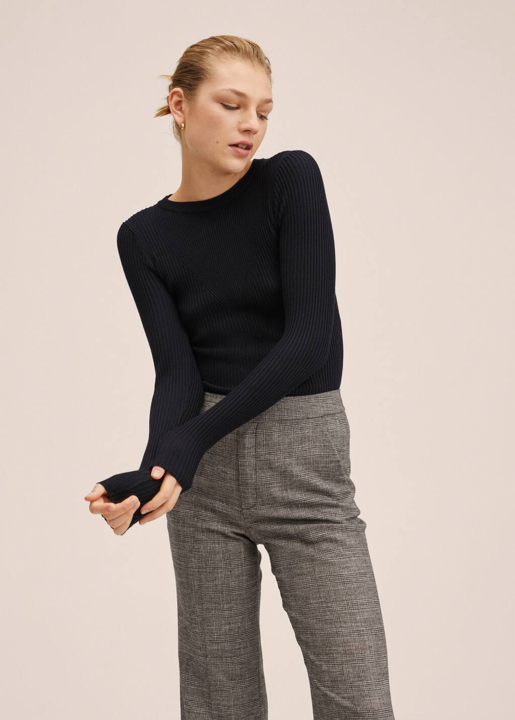 Mango Ribbed knit sweater 27032884 99