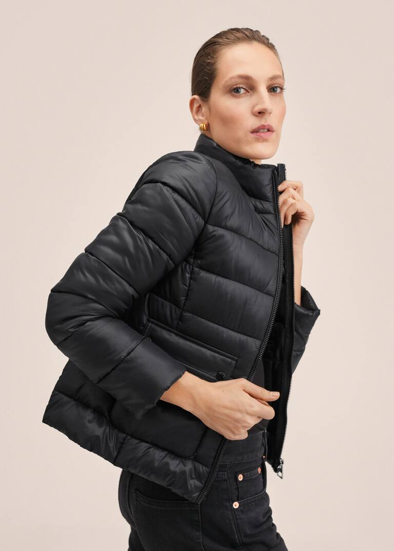 Pocket quilted jacket Woman MANGO OUTLET Greece