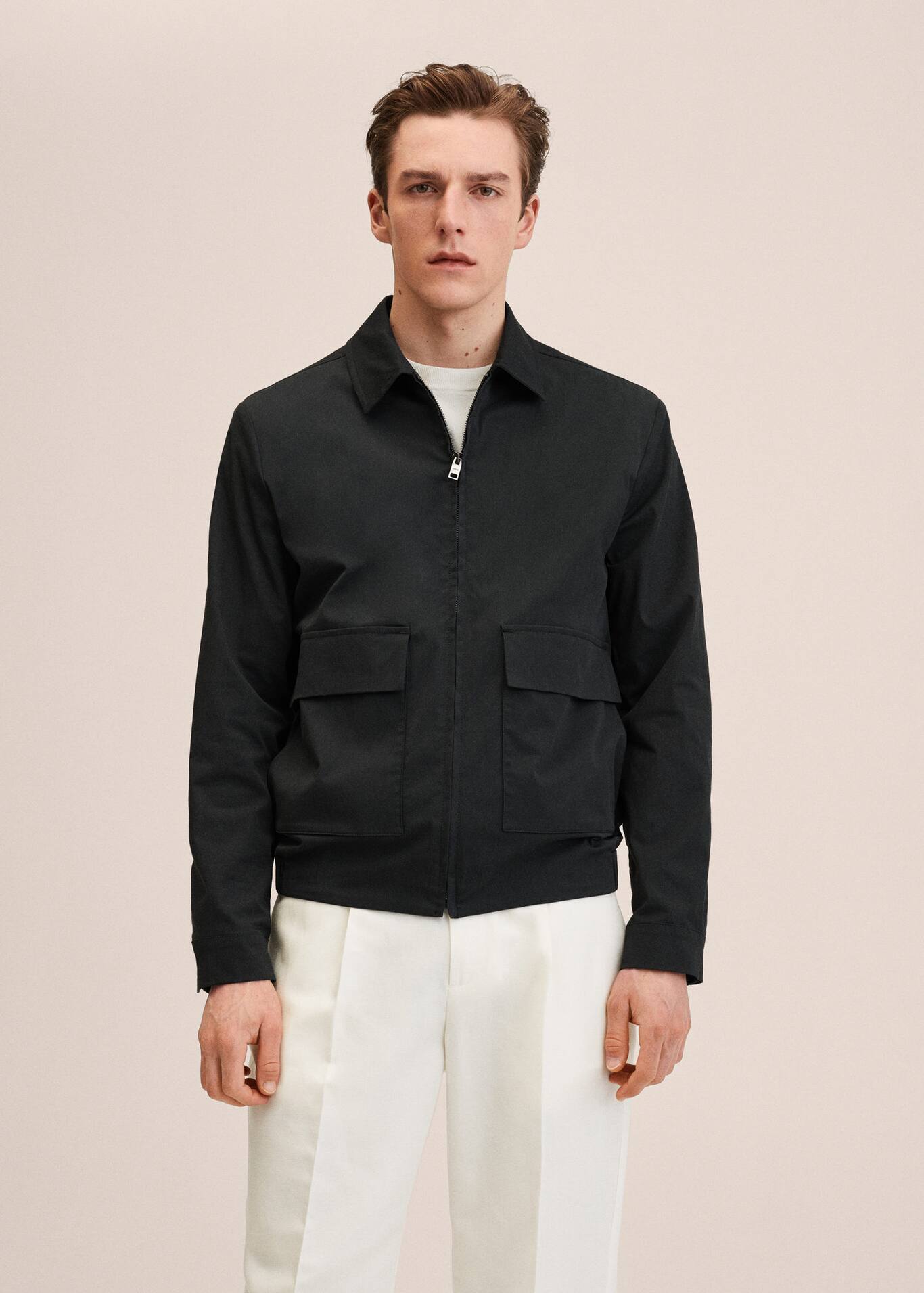 Zipper cotton jacket Men MANGO OUTLET USA