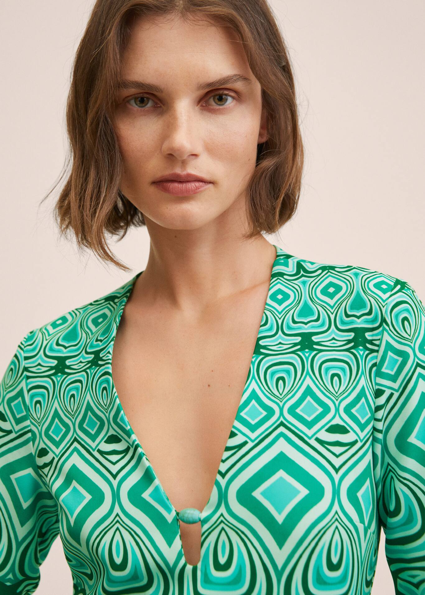 Printed retro dress - Women | MANGO OUTLET USA