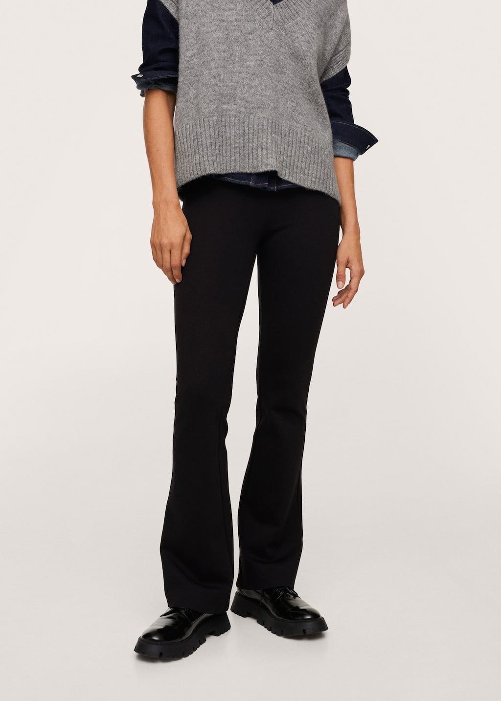 mango flared leggings