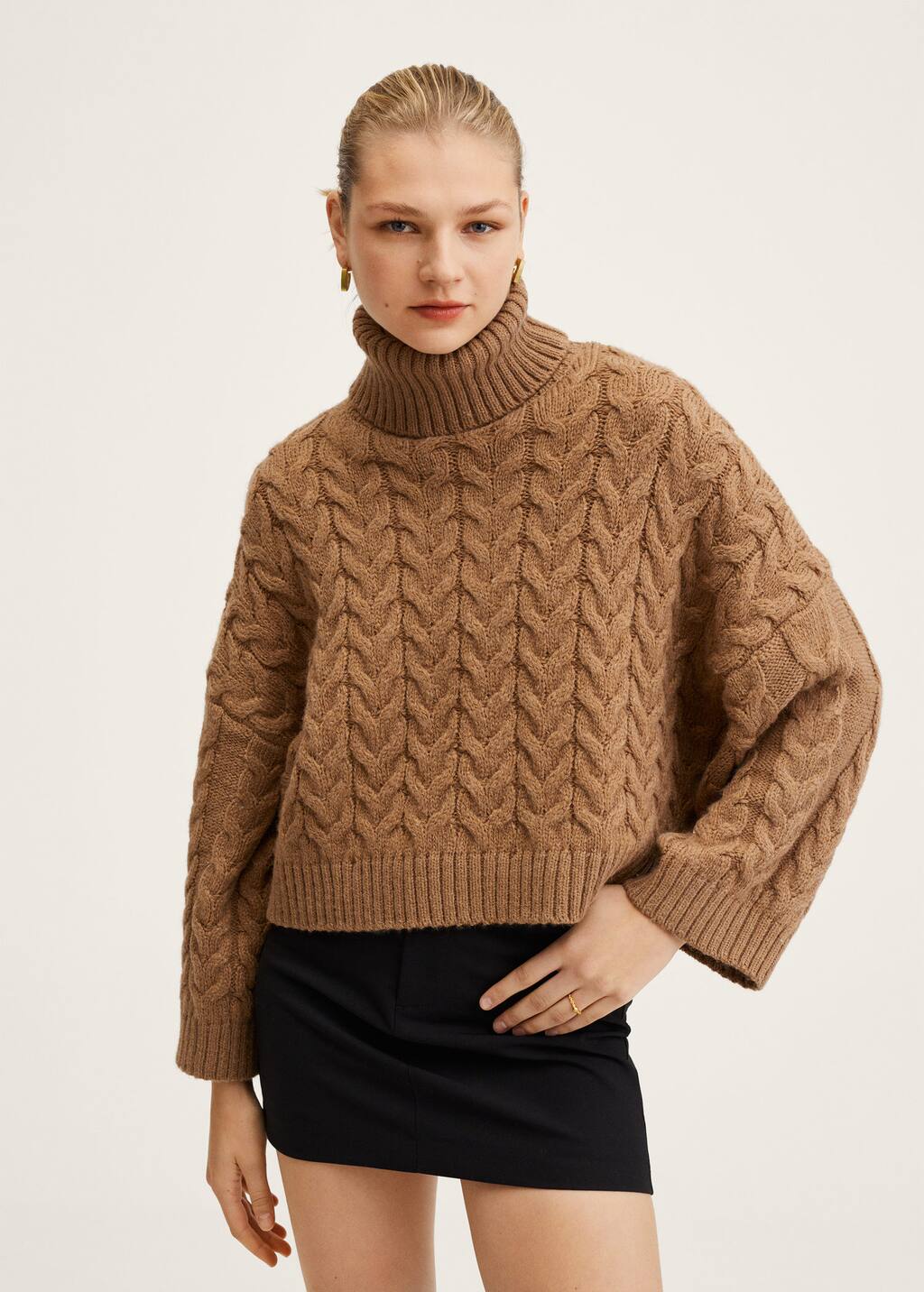 knit sweater brown