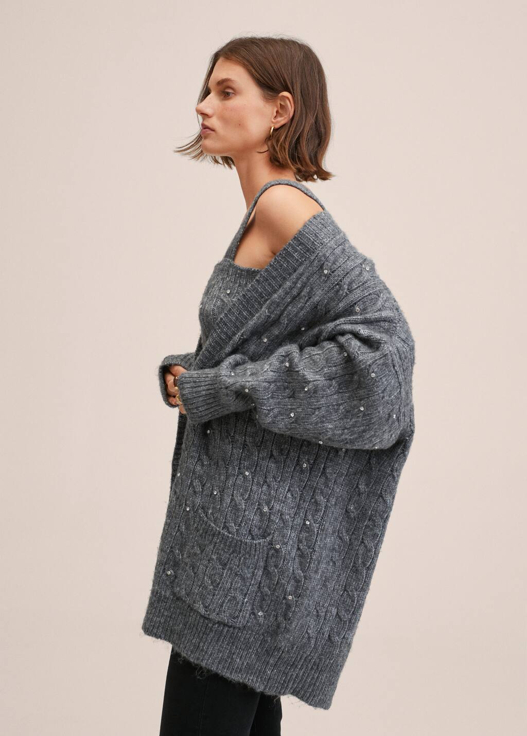 mango oversized cardigan