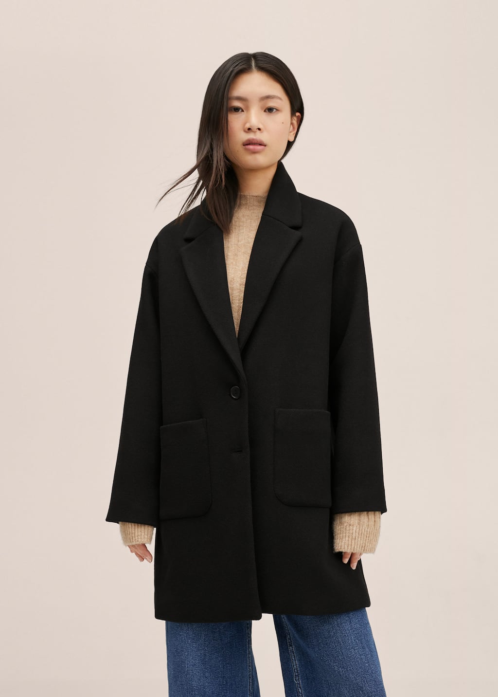 Mango Lapelled straightcut coat 27040946 99