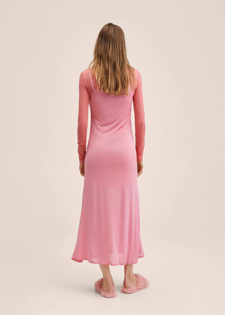 Knit strapless dress Women Mango USA