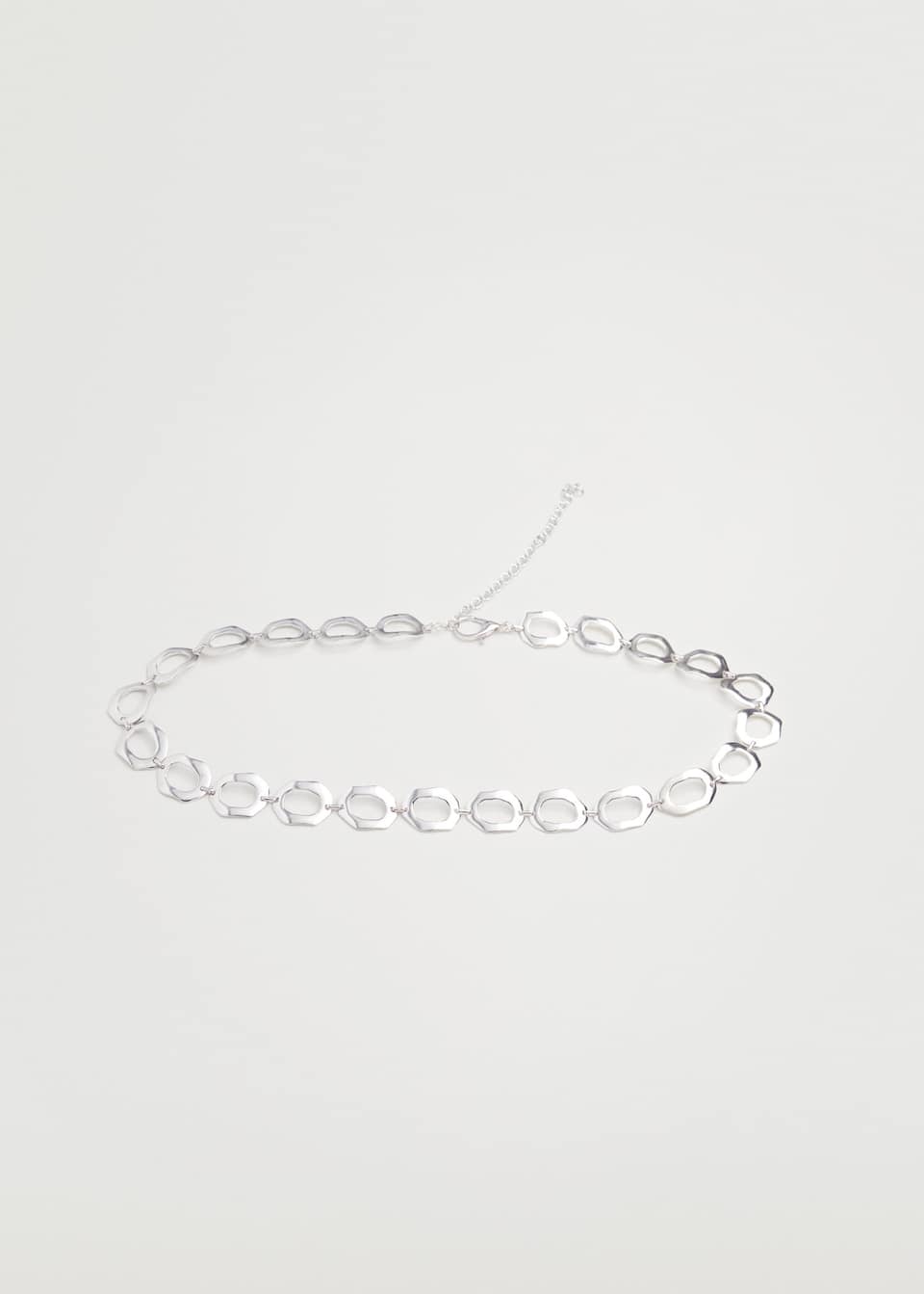 Slim design. Metal Rings. Zip and carabiner fastening. One size. 2.7 cm wide. 35.43x1.18in (LengthxWidth).