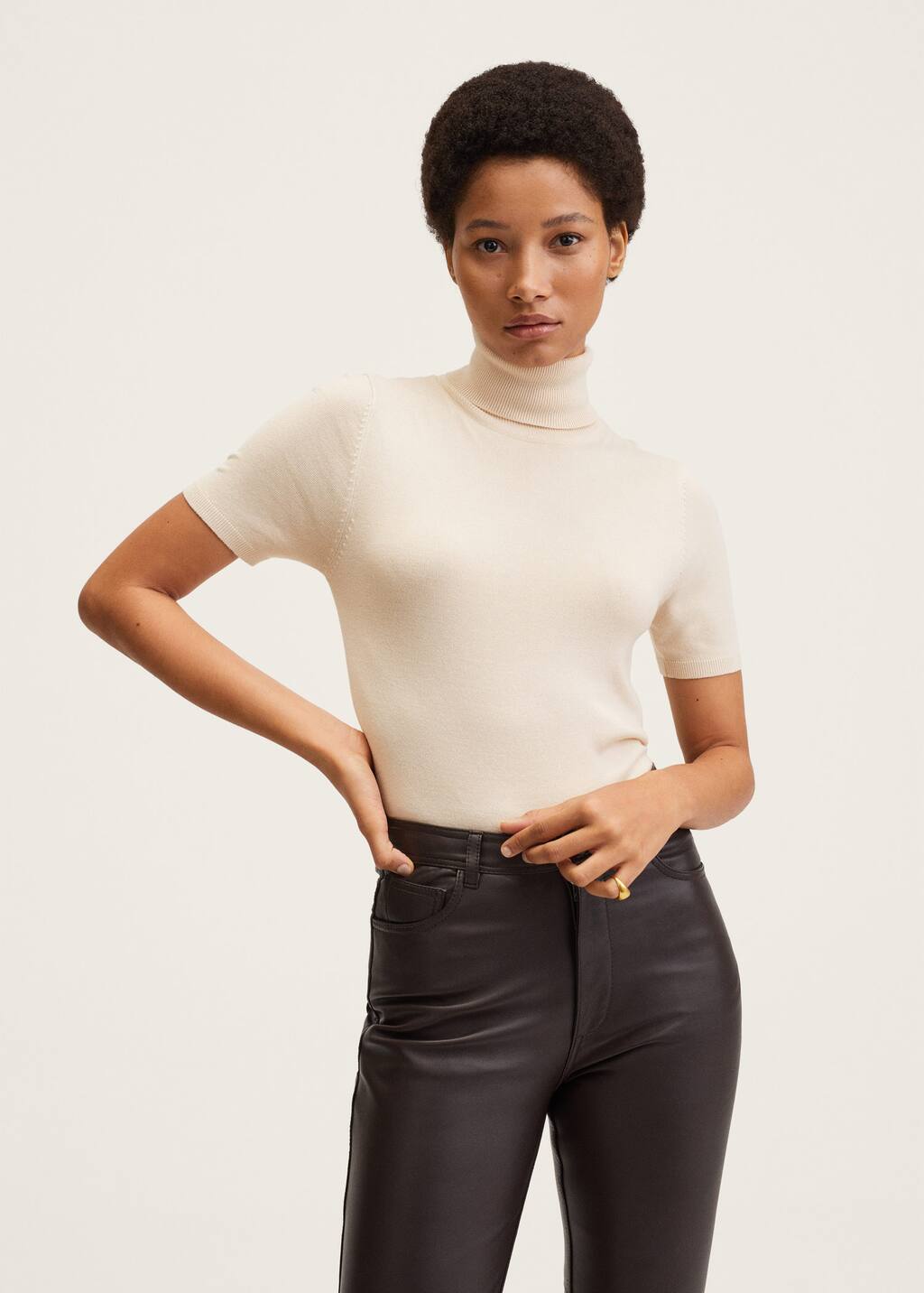 turtleneck knit sweater