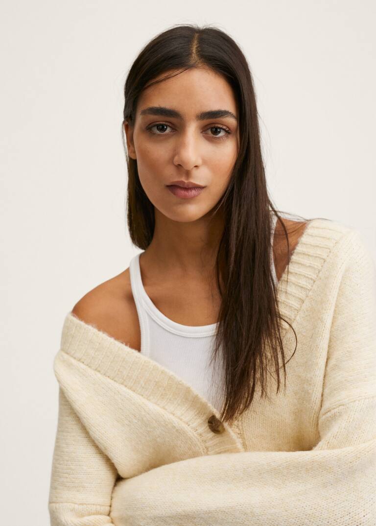 Oversize knit cardigan - Women | Mango United Kingdom