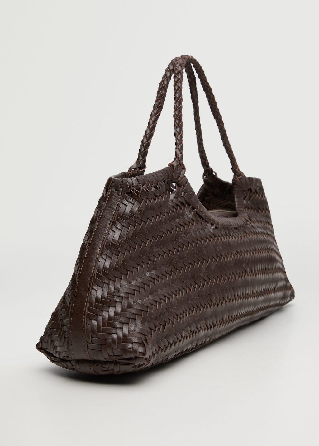 Mango Braided leather bag 27054395 32