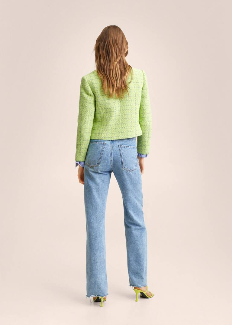 Pocket tweed jacket Woman Mango Qatar