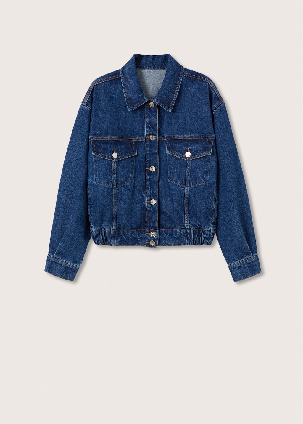 dark blue oversized denim jacket