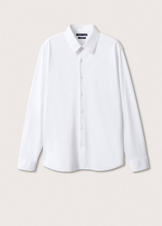 Slim fit stretch cotton suit shirt Men MANGO OUTLET USA