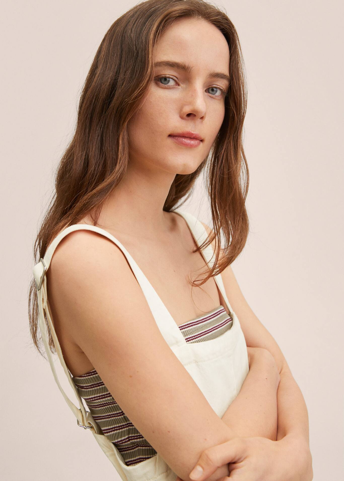 Straight denim dungarees Women MANGO OUTLET USA