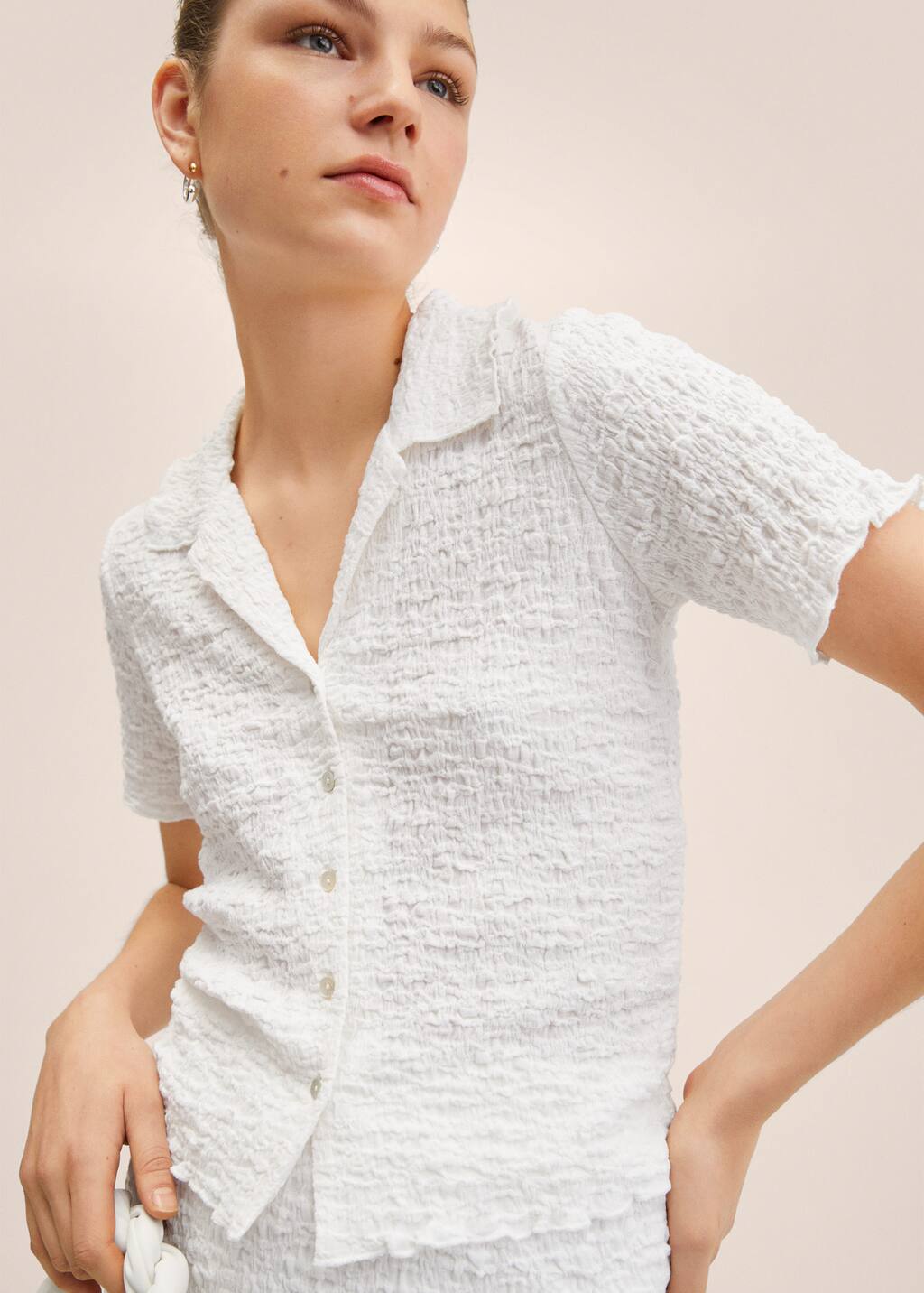 Textured cotton shirt Clearance
