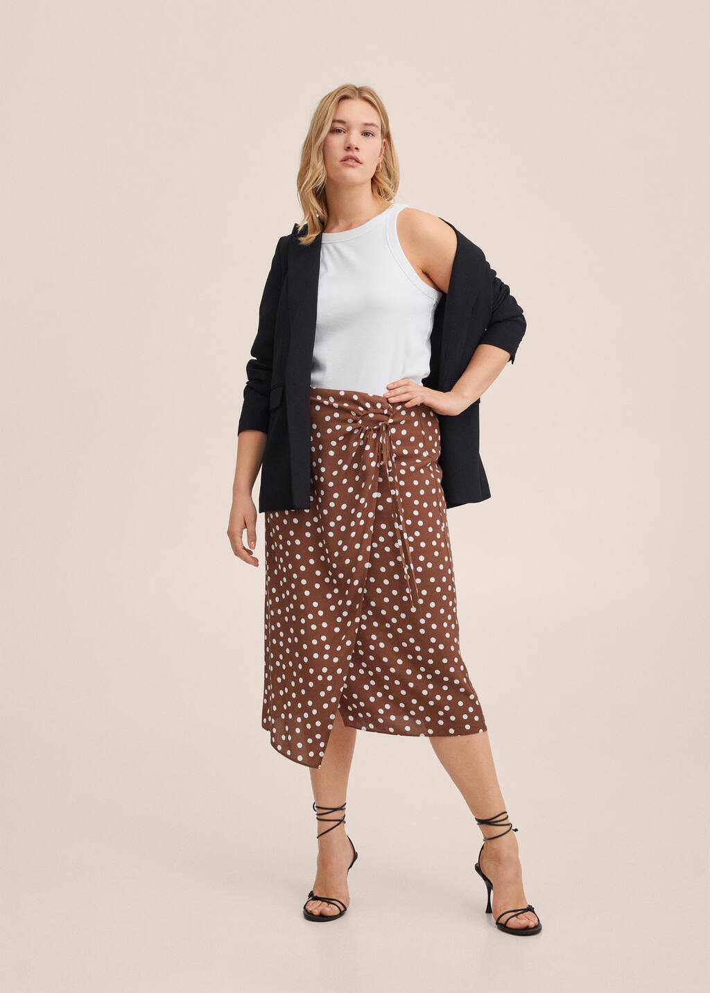 Mango Wrap print skirt 27068632 30