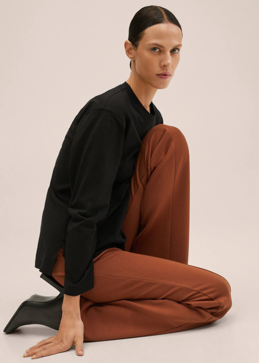 mango flared leggings