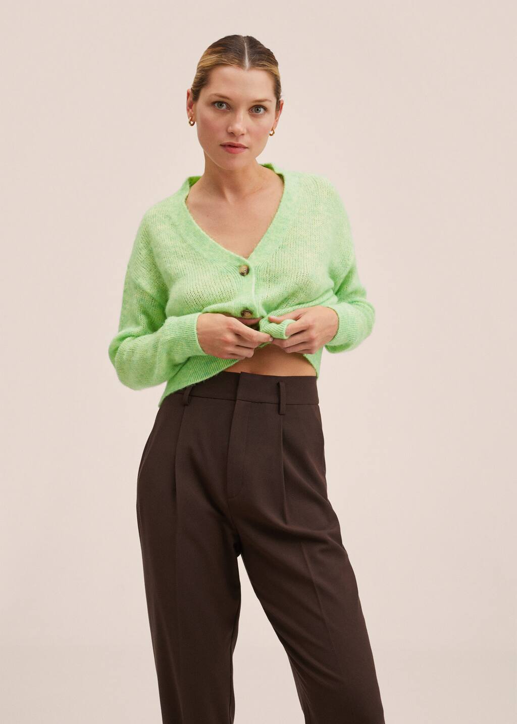 mango flowers embroidery cardigan