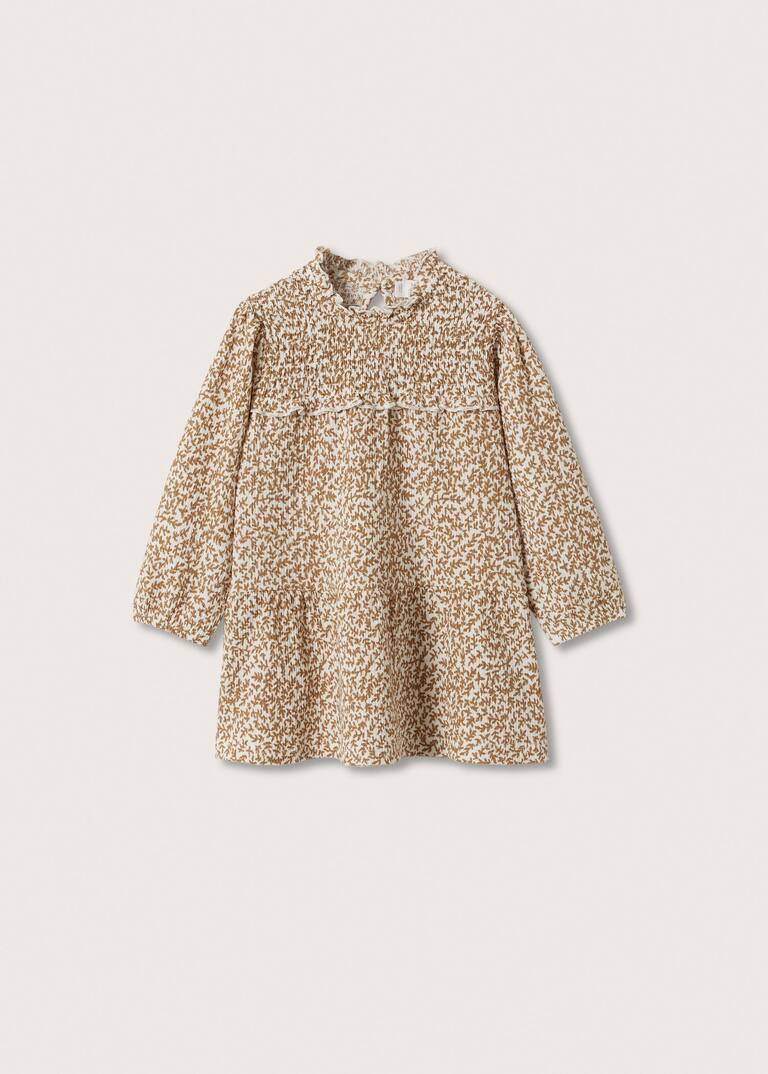 mango printed ruched dress