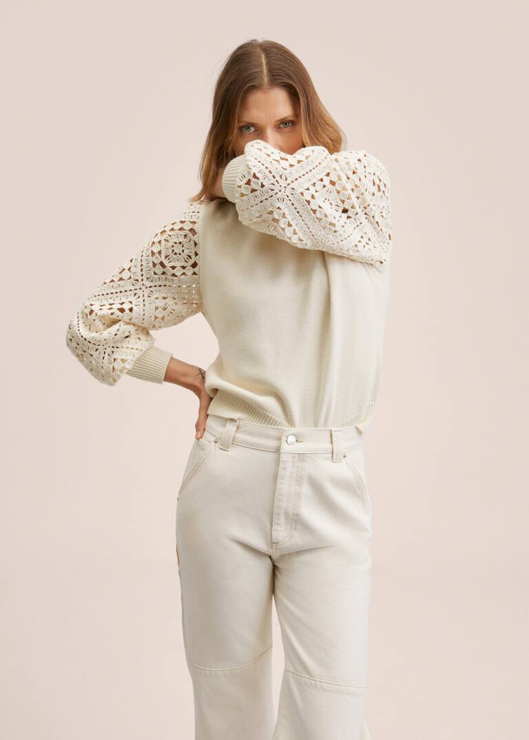 Cotton crochet sweater Women MANGO OUTLET USA