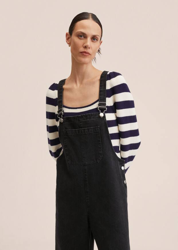 Dnov kalhoty culottes s laclem - Nhled ve stedov rovin