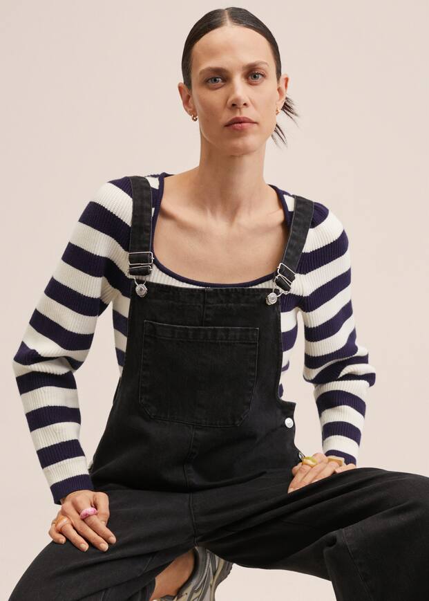 Dnov kalhoty culottes s laclem - Detail zbo 1