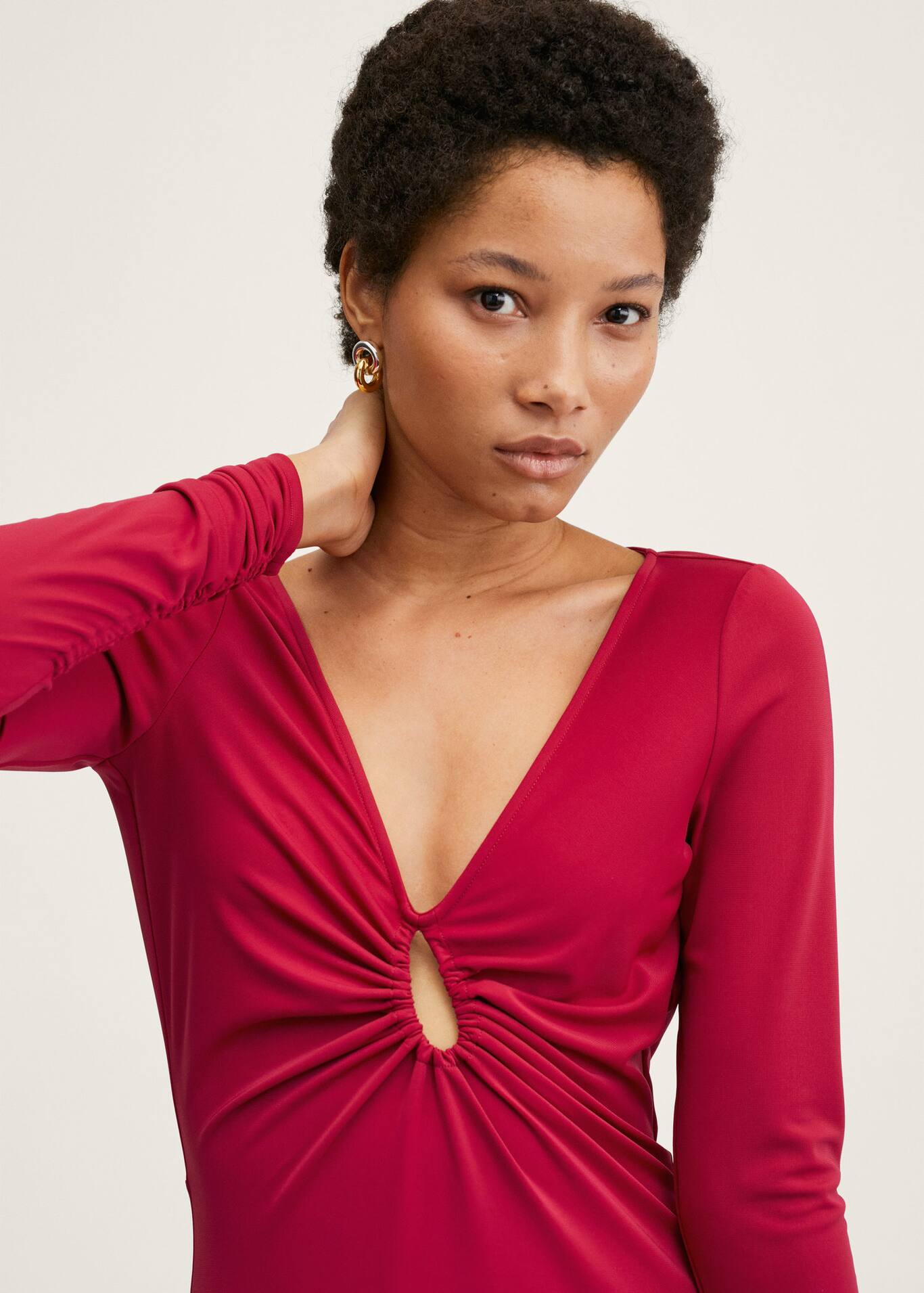 Side slit long dress Women MANGO OUTLET USA