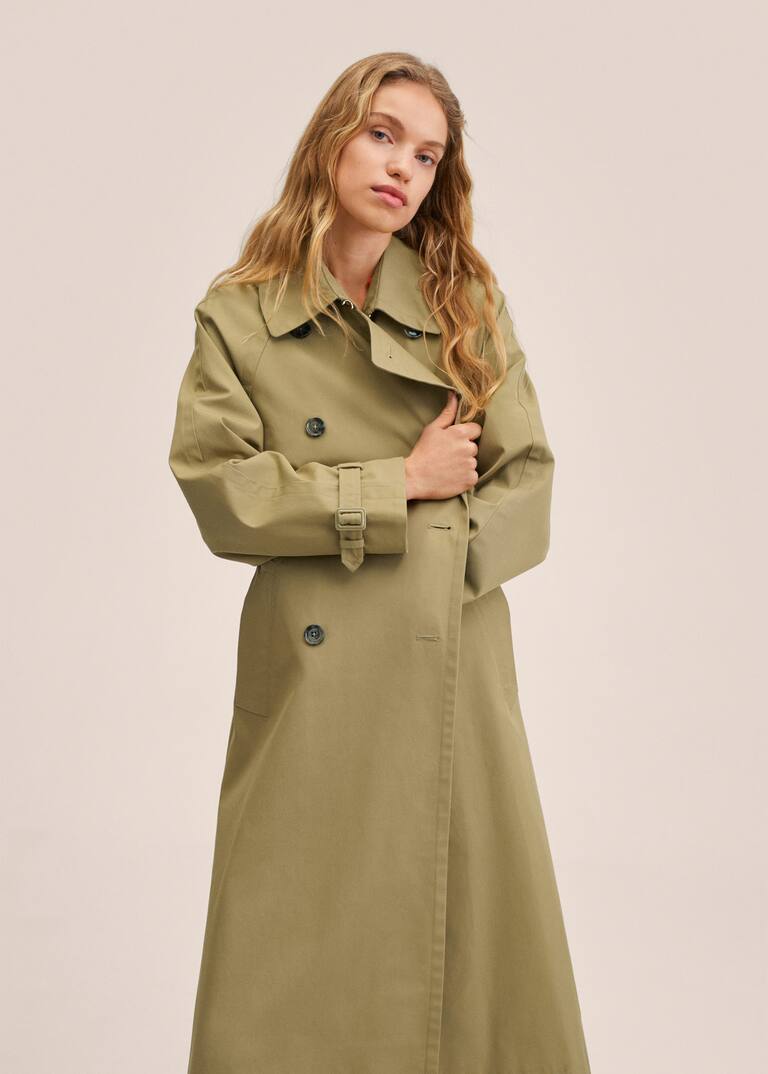 Padded cotton trench coat Women Mango USA